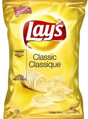 Lay's 60g Classic Potato Chip 32's Sugg Ret $2.09